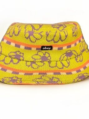 OBEY Expand Bucket Hat Multi Colour Hat Unisex Preowned (#A41)